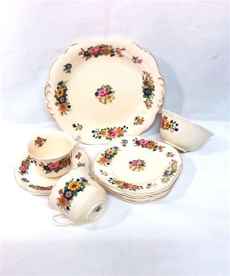 Wedgwood vintage bone plate China tea set saucer and small ceramic ...