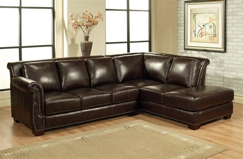 Distressed Leather Sectional – HomesFeed