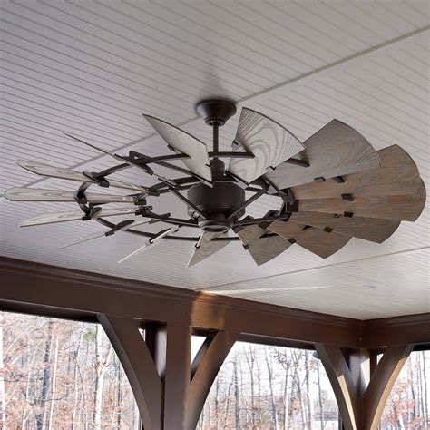 60" Outdoor Rustic Windmill Ceiling Fan