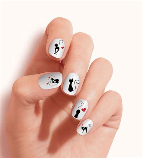 Black Cat Nails Decals Clear Vinyl. Peel and Stick - Etsy