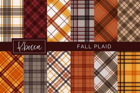 Fall Plaid Background Patterns Seamless