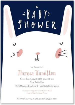 Bashful Bunny - Baby Shower Invitations in Baltic | Petite Alma | Baby ...