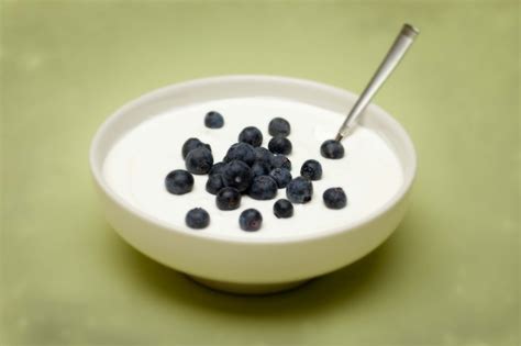 Greek yogurt and fresh blueberries | Yogurt, Food, Greek yogurt