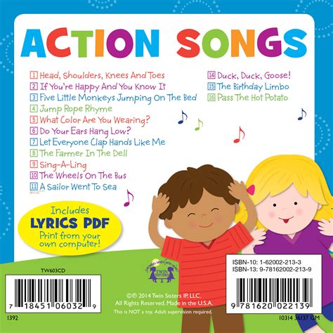 NEW Action Songs Music CD Move Groove Upbeat Fun Dance Silly Preschool Daycare - CDs