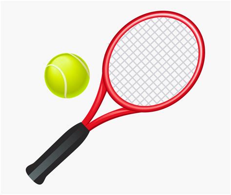 Clipart Family Tennis - Cartoon Tennis Racket And Ball , Free ...