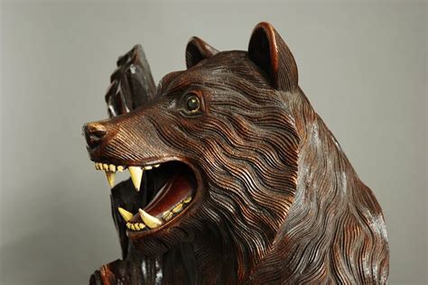 Finely Carved Wooden Black Forest Bear at 1stDibs