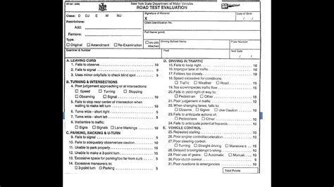 Washington state dol driving test score sheet - speclasopa