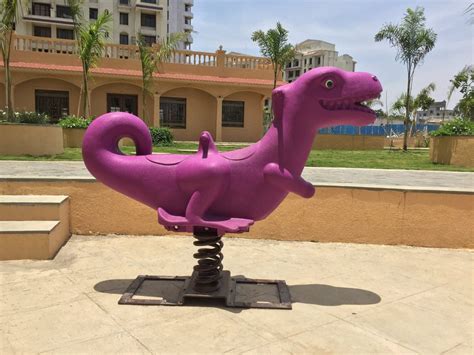 Purple FRP Dinosaur Spring Rider, Capacity: 90 kg, Size: 6 X 4 Feet at Rs 26000 in Ahmedabad