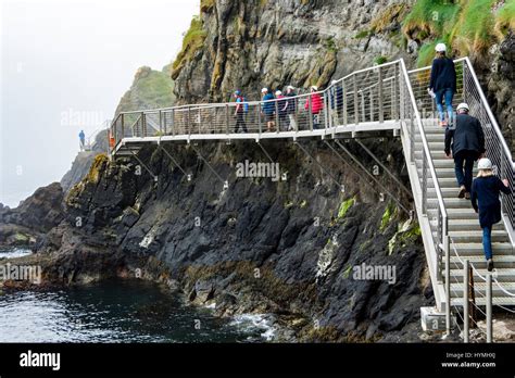 The Gobbins Cliff Path, near Islandmagee, County Antrim, Northern ...