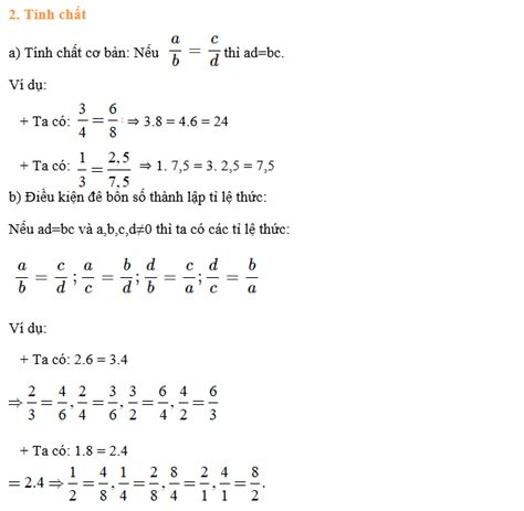 [CHUẨN NHẤT] Tỉ lệ thức là gì? Tính chất của tỉ lệ thức