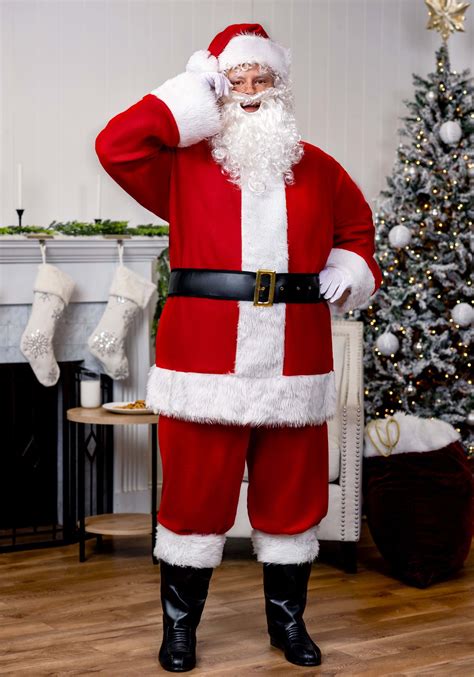 Plus Size Men's Holiday Santa Claus Costume