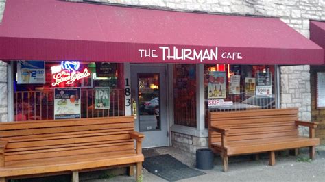 The Thurman Cafe menu in Columbus, Ohio, USA