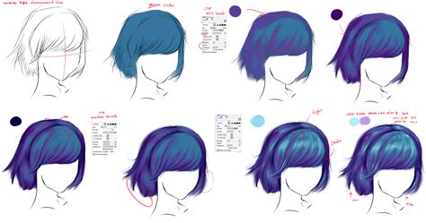 How to draw - hair by ryky on DeviantArt