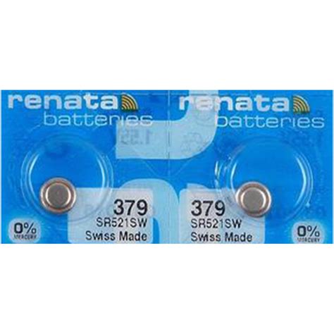 Renata 379 Battery (SR521SW) Silver Oxide 1.55V (1PC)