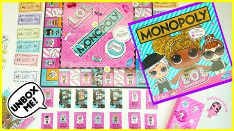 LOL Surprise Monopoly Game How to Play + Unboxing 6 Surprise Accessories Kids Board Game - YouTube