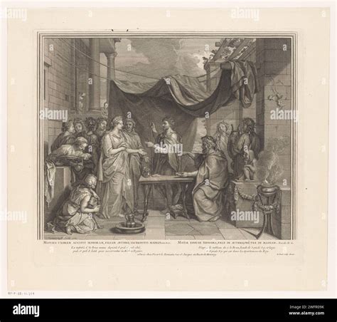 Marriage of Mozes and Sippora, Simon Henri Thomassin, After Charles Le Brun, 1709 print print ...