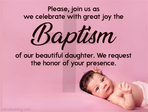 Baptism Invitation Wording With Godparents Names