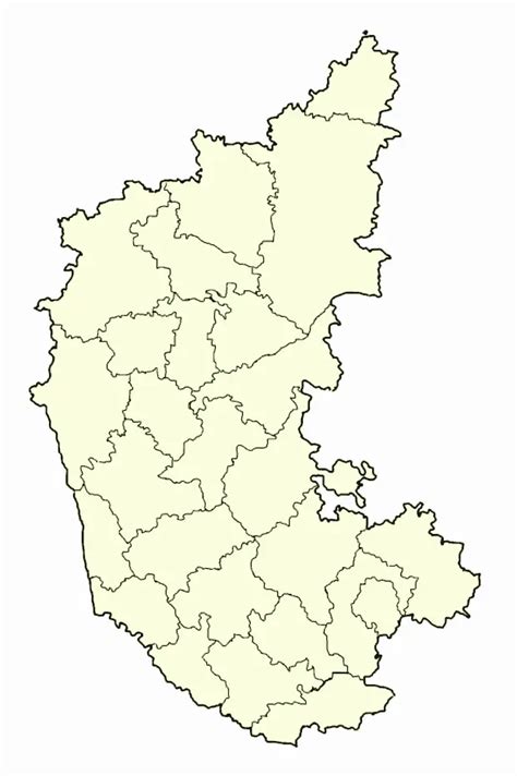 Blank Map of Karnataka - Mapsof.Net