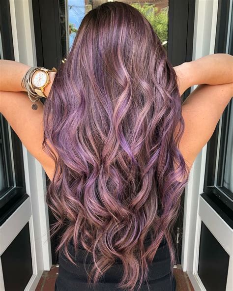 Pin by Missy Brown on Health and Beauty | Purple highlights brown hair, Purple hair highlights ...