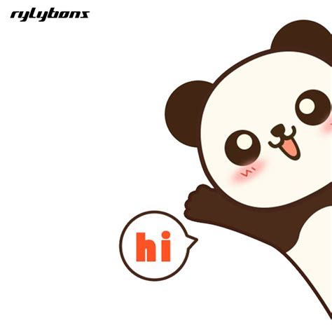 rylybons multicolor Car sticker lovely Panda HI Cartoon Car Sticker 20 ...