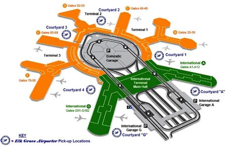 SFO airport arrivals map - SFO international terminal arrivals map ...