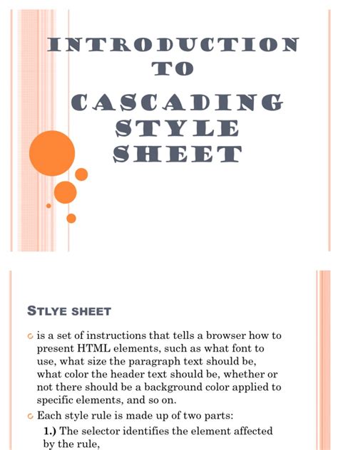 Cascading Style Sheet | Cascading Style Sheets | Html Element