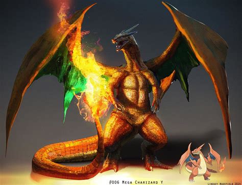 ArtStation - Pokemon: Mega Charizard Y, Lindsey Wakefield