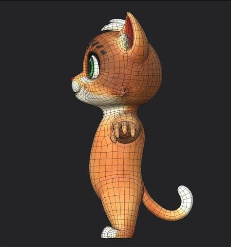 3D model Cartoon Cat 3d model low poly VR / AR / low-poly rigged | CGTrader