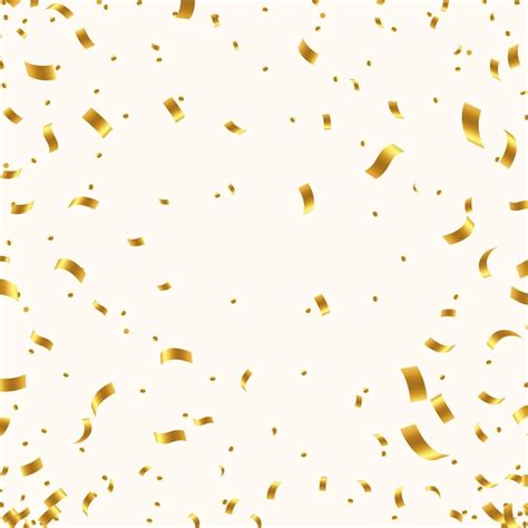 Free Vector | Golden confetti isolation on white background