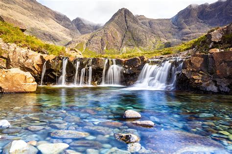 Free download | HD wallpaper: Waterfall, Scotland, Fairy Pools, Isle of Skye | Wallpaper Flare