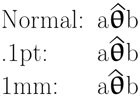 pdftex - Hat accent on bold greek letters in math mode - TeX - LaTeX ...