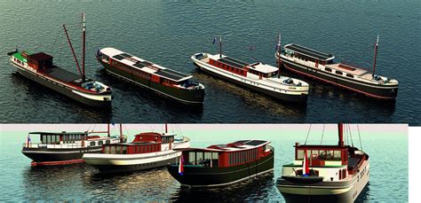 New build Barges, Our new Designs for Living on Water Olivier van Meer Design