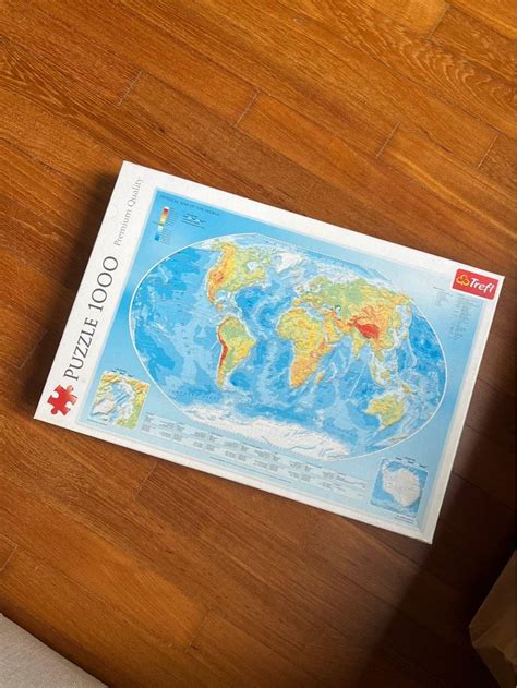 World Map Puzzle 1000 pieces, Hobbies & Toys, Toys & Games on Carousell