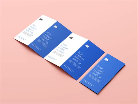 Free 4-Panel Accordion Fold Brochure Mockup PSD Set - Good Mockups