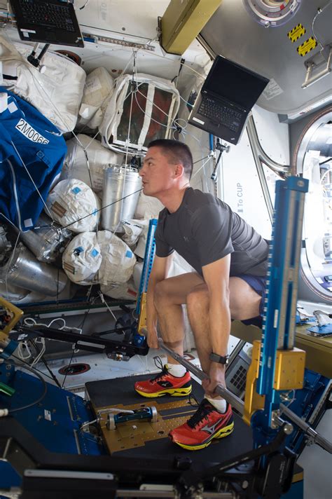 File:ISS-44 Kjell Lindgren exercises using the Advanced Resistive Exercise Device.jpg ...