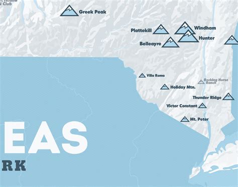 New York Ski Resorts Map Print - Best Maps Ever