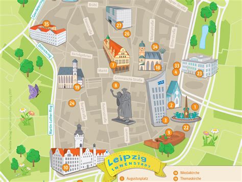 Illustrated map: Leipzig city centre by Martina Petrusa on Dribbble