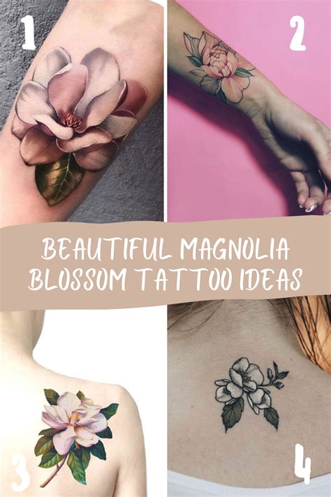 Beautiful Magnolia Flower Tattoo Ideas - Tattoo Glee