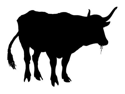 Longhorn Cattle Silhouette at GetDrawings | Free download