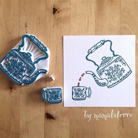 #RubberStamp via : Instagram @mamalaterre [for more rubber stamps ideas ...