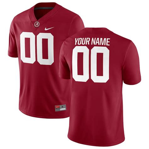 Nike Alabama Crimson Tide Crimson Football Custom Game Jersey