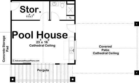 Pool House Plan | Teton