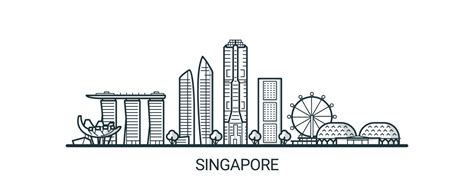 Singapore Skyline Vector Images (over 1,100)