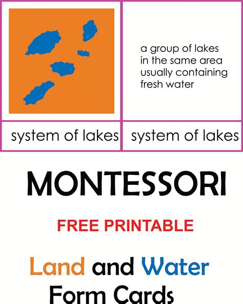 Printable Land And Water Forms Montessori Worksheets - Printable Forms Free Online