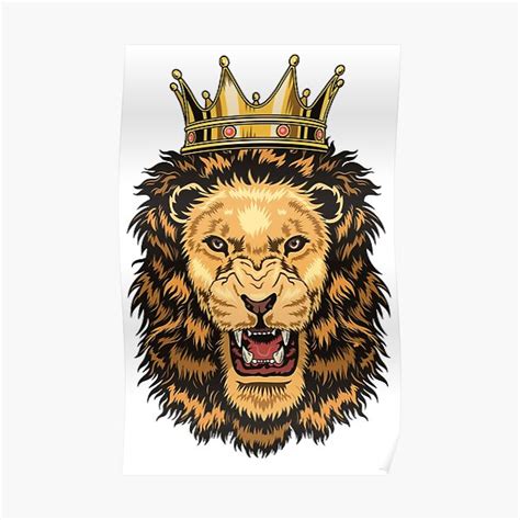 "angry lion king illustration " Poster for Sale by SUNDigital123 ...