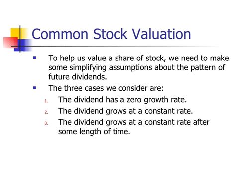 Stock Valuation