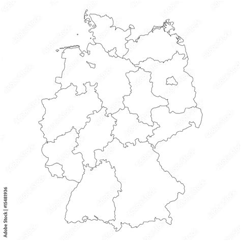 karte deutschland (umriss I) Stock Vector | Adobe Stock