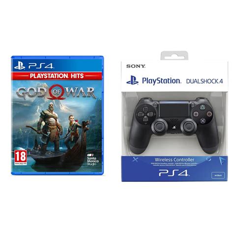 Buy Dualshock 4 Wireless Controller for Playstation 4 - Black V2&PS4 God of War (PS4) Online at ...