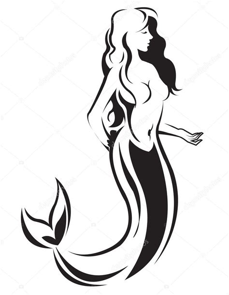 Mermaid Silhouette — Stock Vector © gagu #41784609