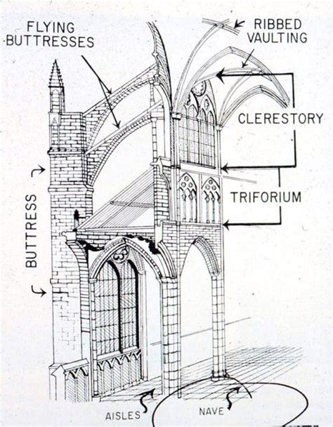 องค์ประกอบสถาปัตยกรรมกอธิค(flying buttress) | Gothic architecture ...